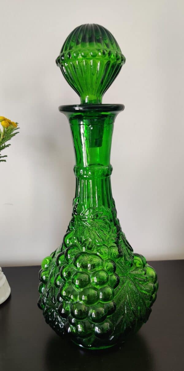 Empoli vintage green decanter