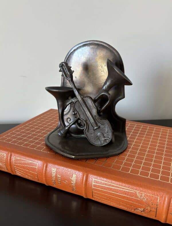 Vintage Bronze Musical bookend