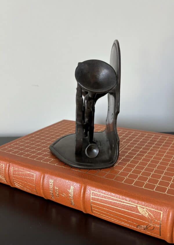 Vintage Bronze Musical bookend - Image 2