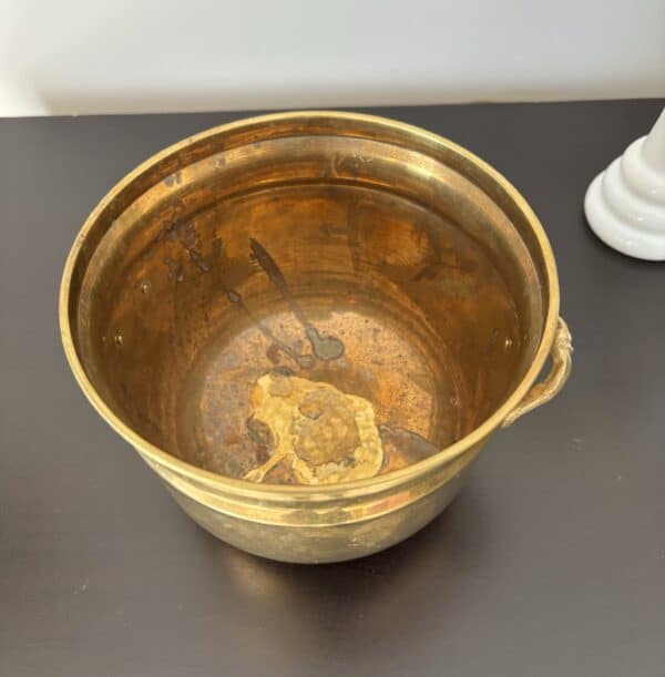 Footed Solid Brass Planter - Image 3