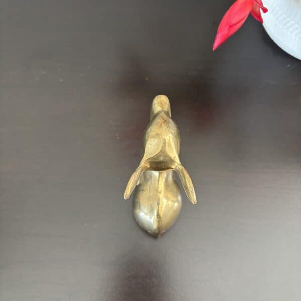 Vintage Solid Brass sitting Fawn - Image 5