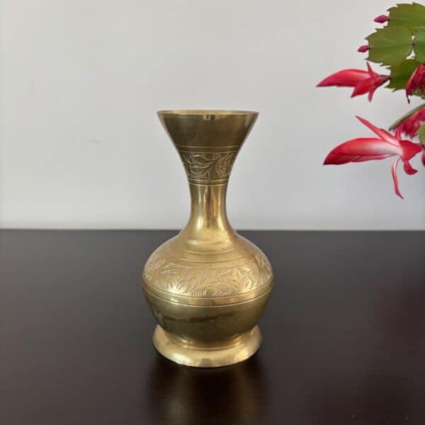 Vintage Solid Brass Vase