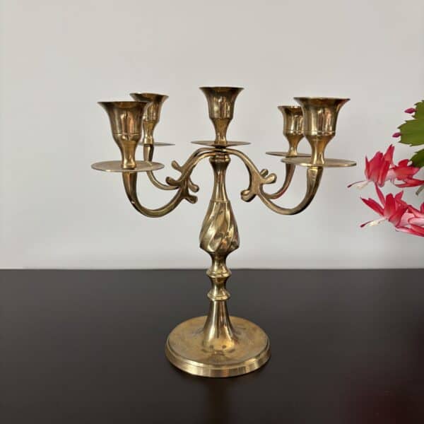 Solid Brass Candelabra 5 arm