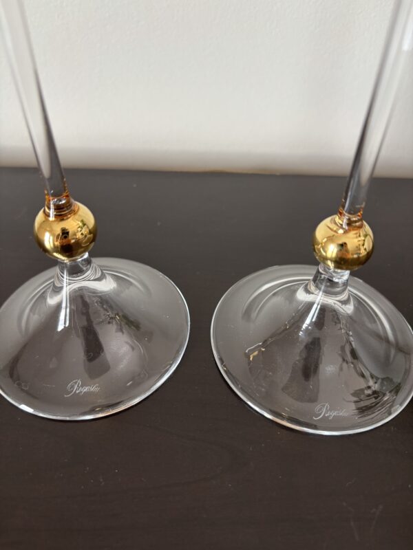 Signed Regalia Crystal candle sticks pair - Image 4