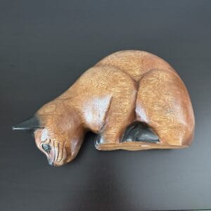 Hand carved wooden cat 9” 10 img 1533