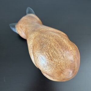 Hand carved wooden cat 9” 11 img 1534