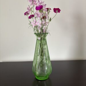 Depression glass Uranium 9” vase 13 img 1542