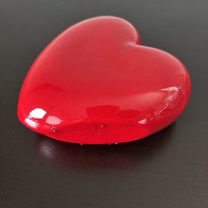 Vintage ceramic Red heart shaped vase 5” 11 img 1546