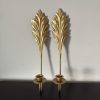 Vintage Pair of Home Interiors Gold Metal Wall Sconces