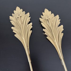 Vintage Pair of Home Interiors Gold Metal Wall Sconces 10 img 1786