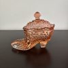 Pink hobnail lidded boot candy dish 1 img 1843