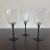 Arcoroc Luminarc Wine glasses octagon shaped set of 3