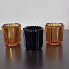 Indiana Glass Ribbed Votive holders set of 3