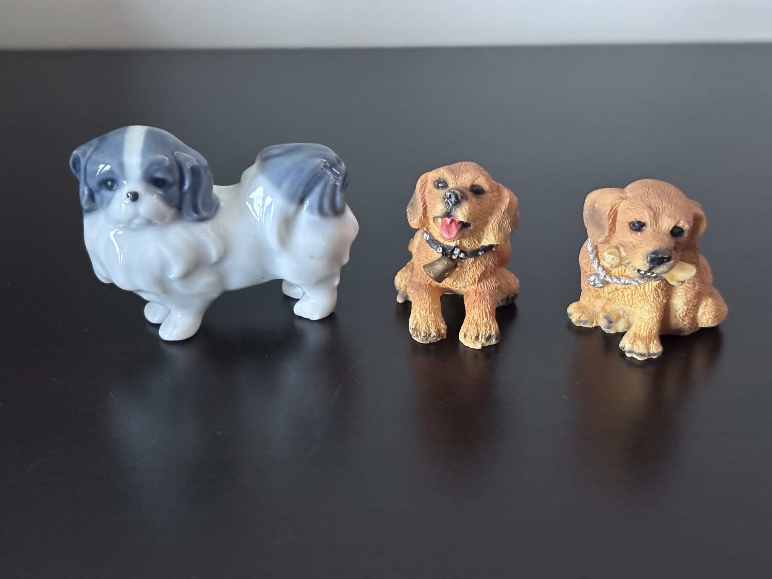 Mini Dog Figurines 3 Mini Dog Figurines
