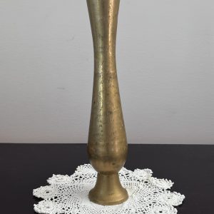 Vintage Brass etched bud vase