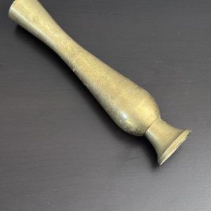 Vintage Brass etched bud vase 7 img 3540